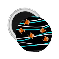 Five Orange Fish 2 25  Magnets by Valentinaart