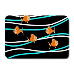 Five Orange Fish Plate Mats by Valentinaart