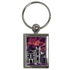 Fantasy Tropical Cityscape Aerial View Key Chains (rectangle)  by dflcprints