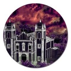 Fantasy Tropical Cityscape Aerial View Magnet 5  (round) by dflcprints