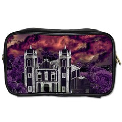 Fantasy Tropical Cityscape Aerial View Toiletries Bags by dflcprints