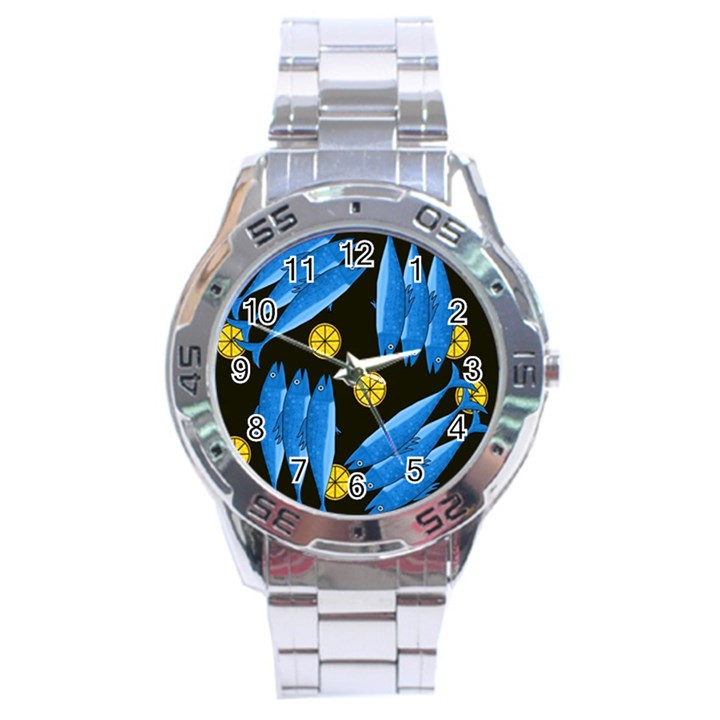 Mackerel meal Stainless Steel Analogue Watch