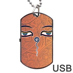 Face Eye Dog Tag USB Flash (One Side)