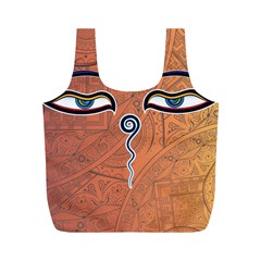 Face Eye Full Print Recycle Bags (M) 