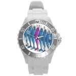 Mackerel miltary Round Plastic Sport Watch (L) Front