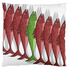 Mackerel Military 2 Standard Flano Cushion Case (one Side) by Valentinaart