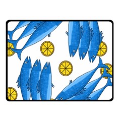 Mackerel Meal 2 Fleece Blanket (small) by Valentinaart