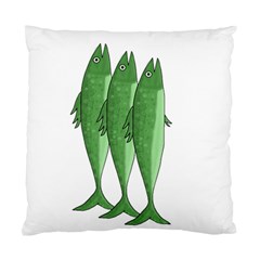 Mackerel - Green Standard Cushion Case (two Sides) by Valentinaart