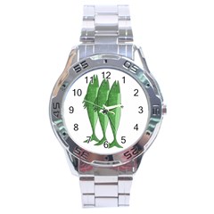 Mackerel - Green Stainless Steel Analogue Watch by Valentinaart