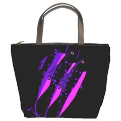 Purple Fish Bucket Bags by Valentinaart