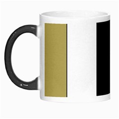Black Brown Gold White Stripes Elegant Festive Stripe Pattern Morph Mugs by yoursparklingshop