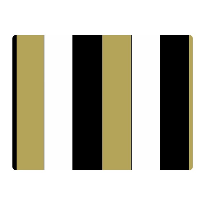 Black Brown Gold White Stripes Elegant Festive Stripe Pattern Double Sided Flano Blanket (Mini) 