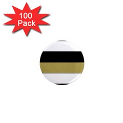 Black Brown Gold White Horizontal Stripes Elegant 8000 Sv Festive Stripe 1  Mini Magnets (100 Pack)  by yoursparklingshop