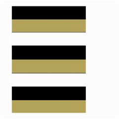 Black Brown Gold White Horizontal Stripes Elegant 8000 Sv Festive Stripe Small Garden Flag (two Sides)