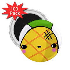 Kawaii Pineapple 2 25  Magnets (100 Pack)  by CuteKawaii1982