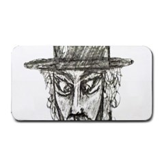 Man With Hat Head Pencil Drawing Illustration Medium Bar Mats by dflcprints