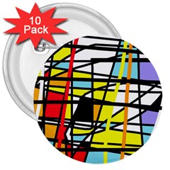 Casual Abstraction 3  Buttons (10 Pack)  by Valentinaart