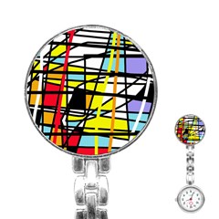 Casual Abstraction Stainless Steel Nurses Watch by Valentinaart