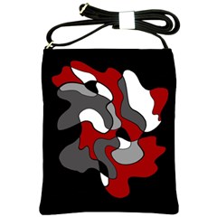 Creative Spot - Red Shoulder Sling Bags by Valentinaart