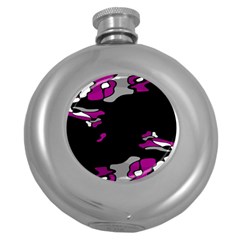 Magenta Creativity  Round Hip Flask (5 Oz) by Valentinaart