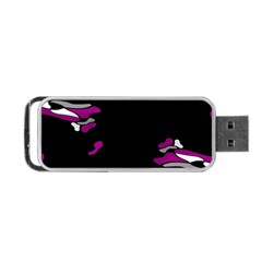 Magenta Creativity  Portable Usb Flash (two Sides) by Valentinaart