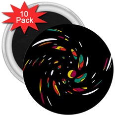 Colorful Twist 3  Magnets (10 Pack)  by Valentinaart