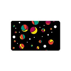 Colorful Dots Magnet (name Card) by Valentinaart