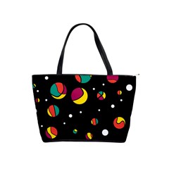 Colorful Dots Shoulder Handbags by Valentinaart