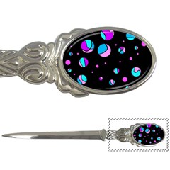 Blue And Purple Dots Letter Openers by Valentinaart