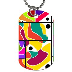 Colorful Windows  Dog Tag (two Sides) by Valentinaart