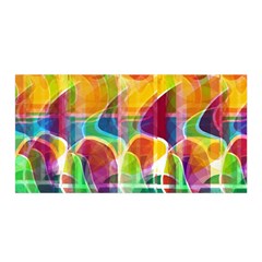 Abstract Sunrise Satin Wrap