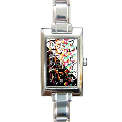 Little Things  Rectangle Italian Charm Watch by Valentinaart