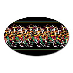 Colorful Barbwire  Oval Magnet by Valentinaart