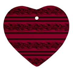 Red barbwire pattern Ornament (Heart) 