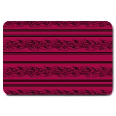 Red barbwire pattern Large Doormat 