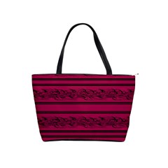 Red barbwire pattern Shoulder Handbags