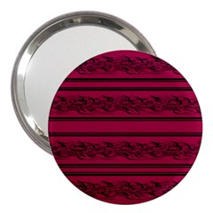 Red barbwire pattern 3  Handbag Mirrors