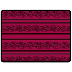 Red barbwire pattern Double Sided Fleece Blanket (Large) 