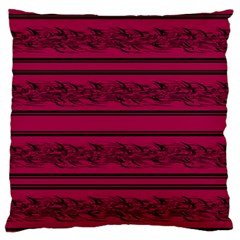 Red barbwire pattern Large Flano Cushion Case (Two Sides)