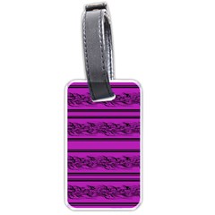 Magenta Barbwire Luggage Tags (one Side)  by Valentinaart