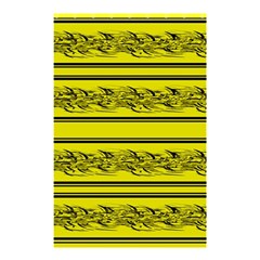 Yellow Barbwire Shower Curtain 48  X 72  (small)  by Valentinaart