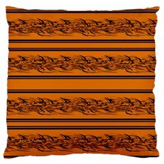 Orange Barbwire Pattern Standard Flano Cushion Case (one Side) by Valentinaart