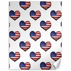 Usa Grunge Heart Shaped Flag Pattern Canvas 18  X 24   by dflcprints