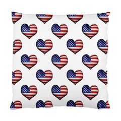 Usa Grunge Heart Shaped Flag Pattern Standard Cushion Case (two Sides) by dflcprints