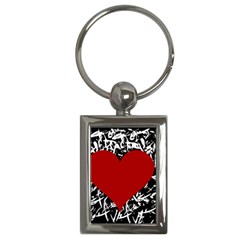 Red Valentine Key Chains (rectangle)  by Valentinaart