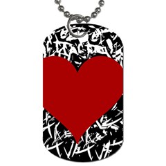 Red Valentine Dog Tag (two Sides) by Valentinaart