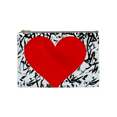 Red Valentine 2 Cosmetic Bag (medium)  by Valentinaart
