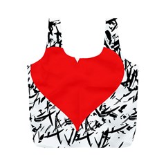 Red Valentine 2 Full Print Recycle Bags (m)  by Valentinaart