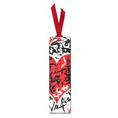 Red Hart - Graffiti Style Small Book Marks by Valentinaart