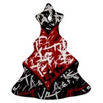 Red graffiti style hart  Christmas Tree Ornament (2 Sides) Front